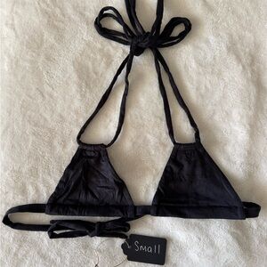 Montce Euro Swim Bikini Top Faux Suede